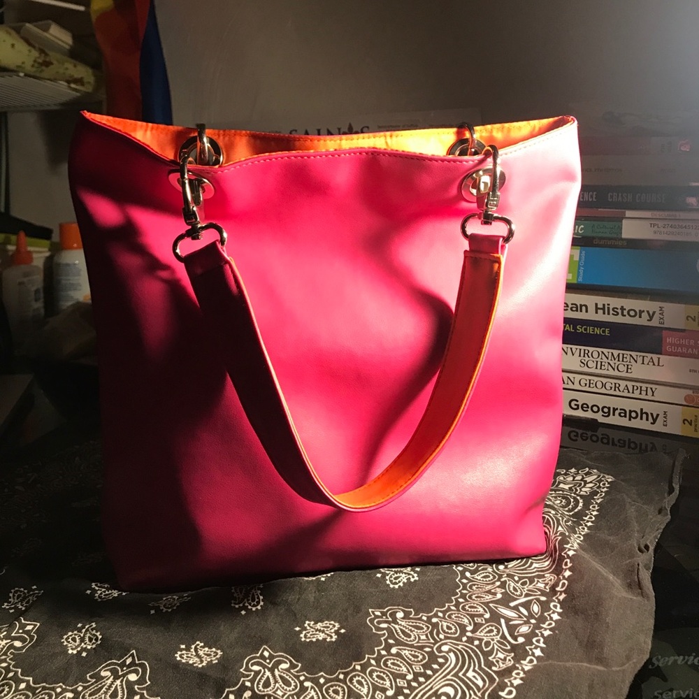 Hot pink hand bag