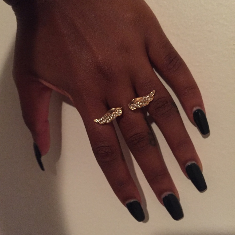 Spread Your Wings 18K Gold Plated Ring Size 6 / 7 - Picture 3 of 7