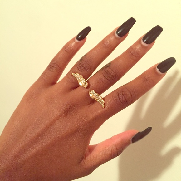 Spread Your Wings 18K Gold Plated Ring Size 6 / 7 - Picture 2 of 7