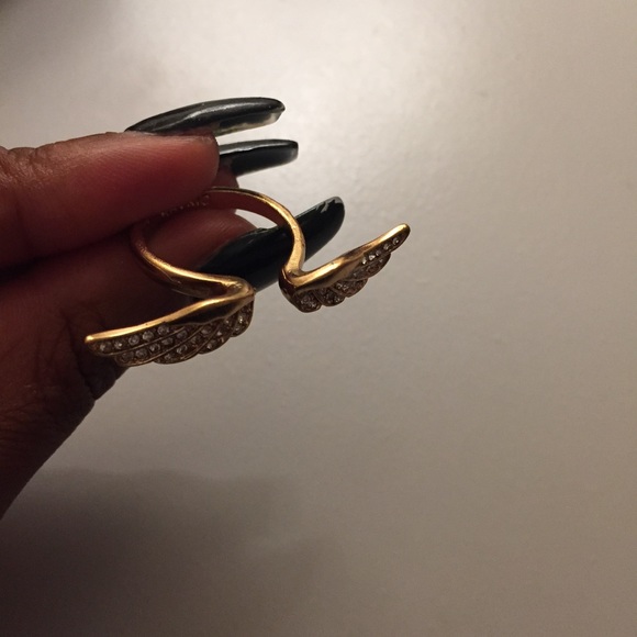 Spread Your Wings 18K Gold Plated Ring Size 6 / 7 - Picture 5 of 7