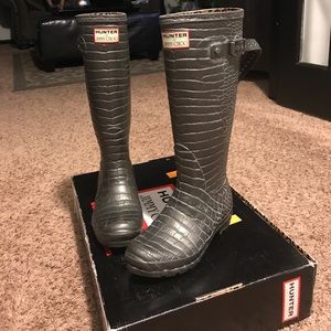 Hunter Jimmy Choo rain boots Grey size 7