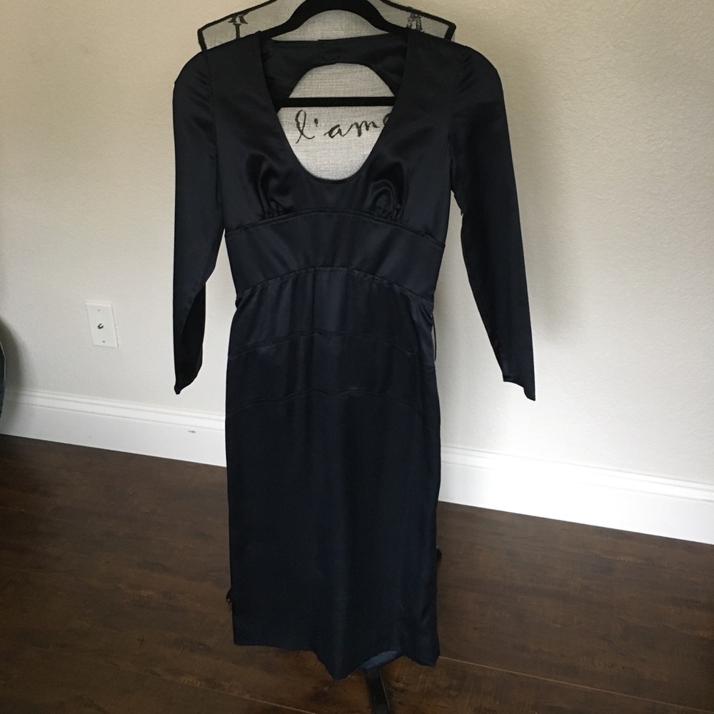 Versace navy mid-length dress