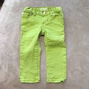Peek baby girl stretch lime-green denim