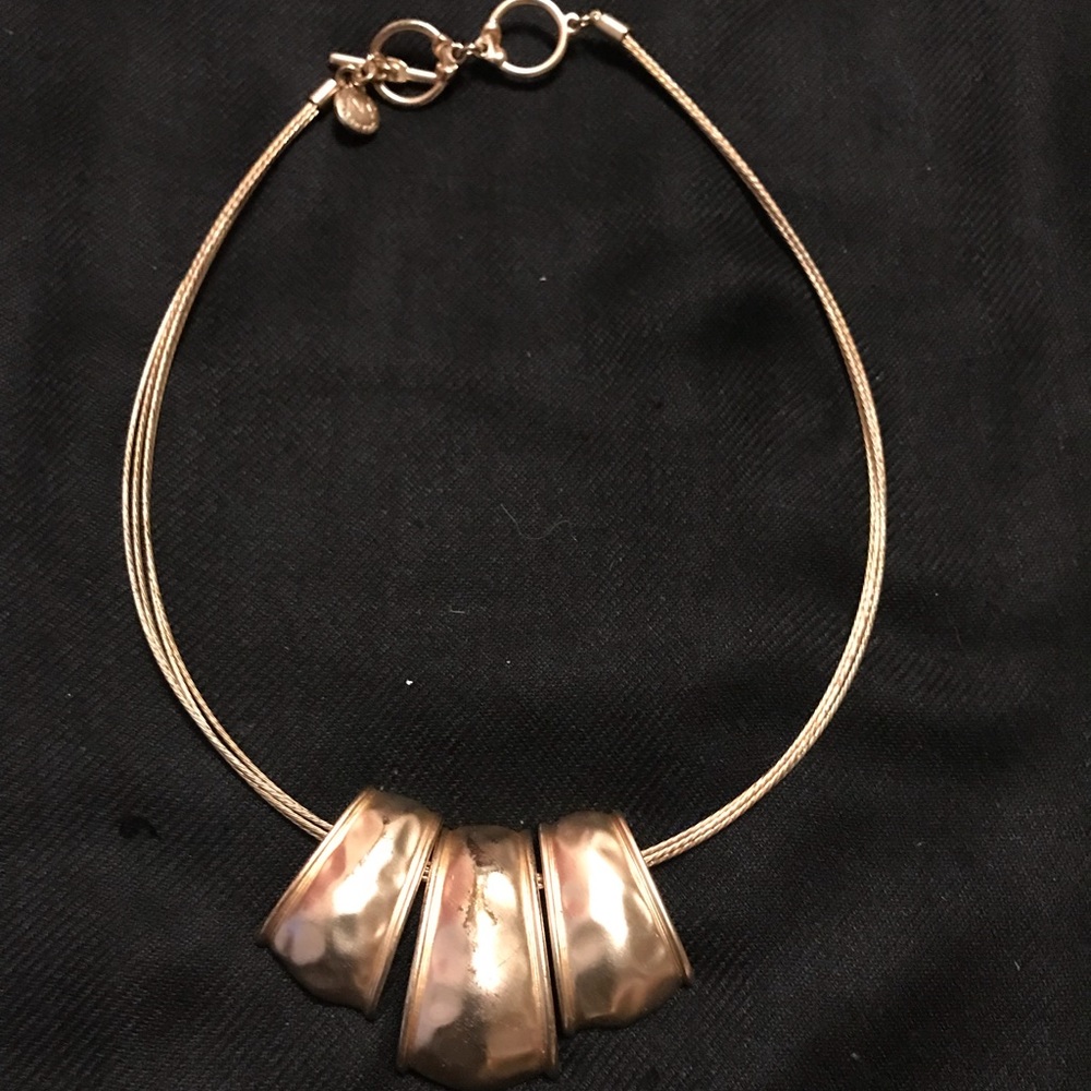 Macy’s muted gold tone necklace