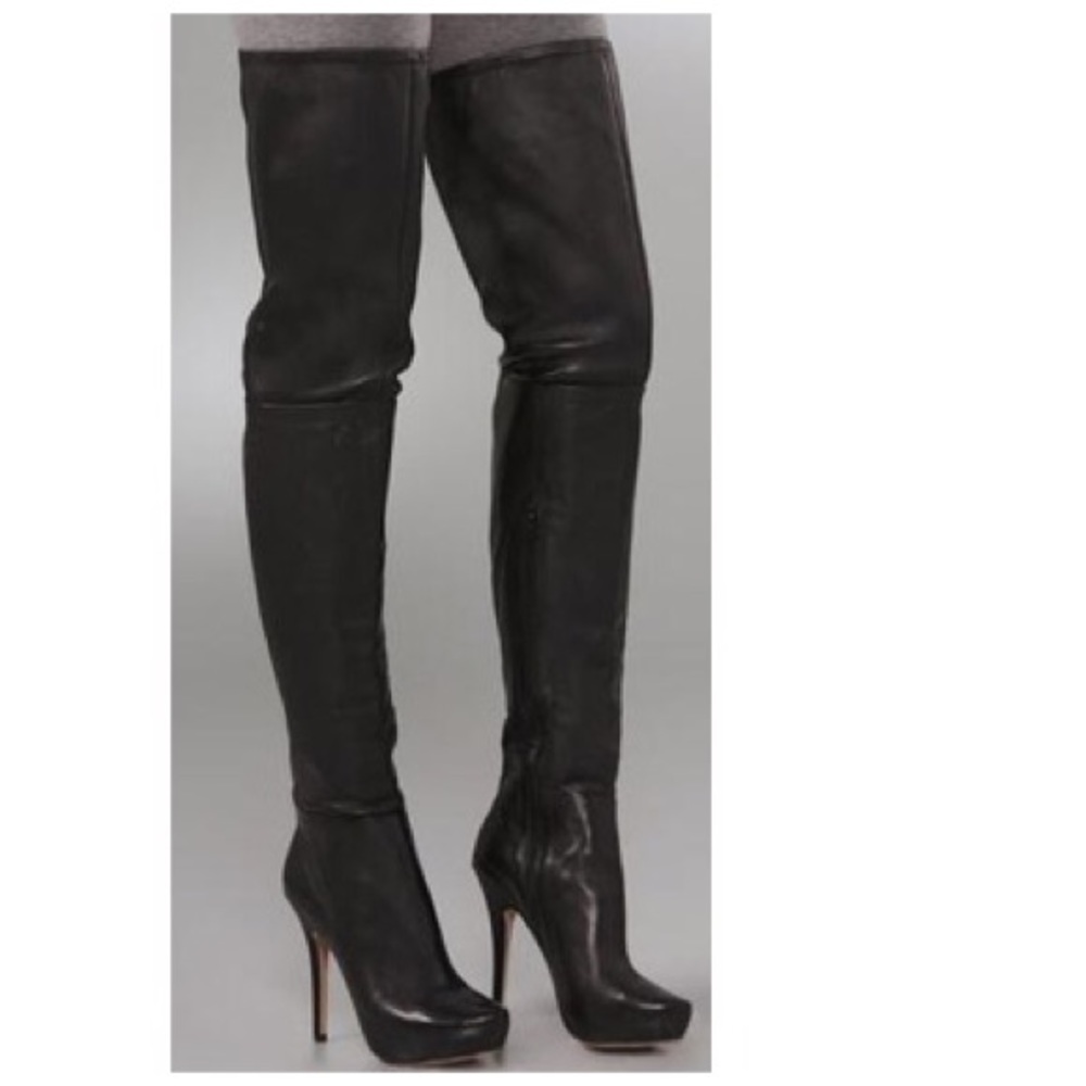 Jean Michel Cazabat Leather Thigh High Boots