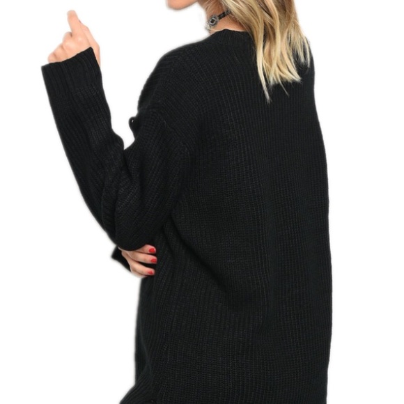 👻SALE 5🌟Comfy Sweater w Lace-Up Detail - Picture 5 of 6