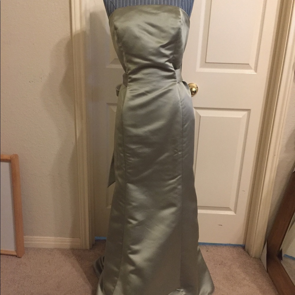 Moss green formal dress