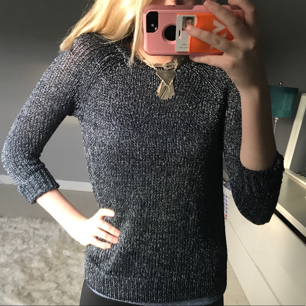 J CREW Navy Sparkle Sweater 💙💙