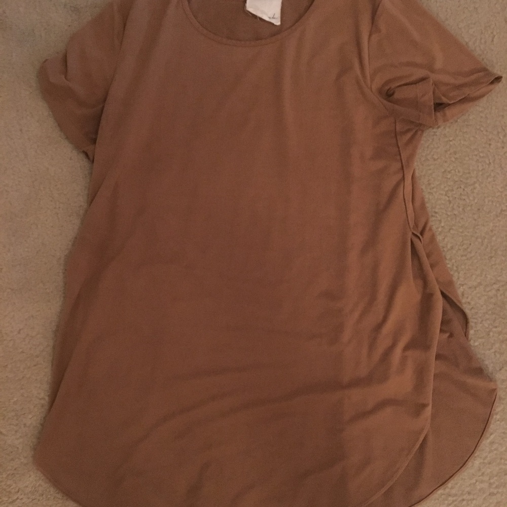 Suede camel top