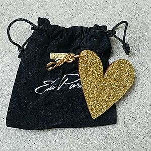Edie Parker Acrylic Heart Key /Purse Accessorie