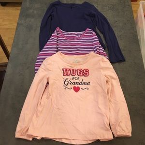4 girls size 4t long sleeve shirts
