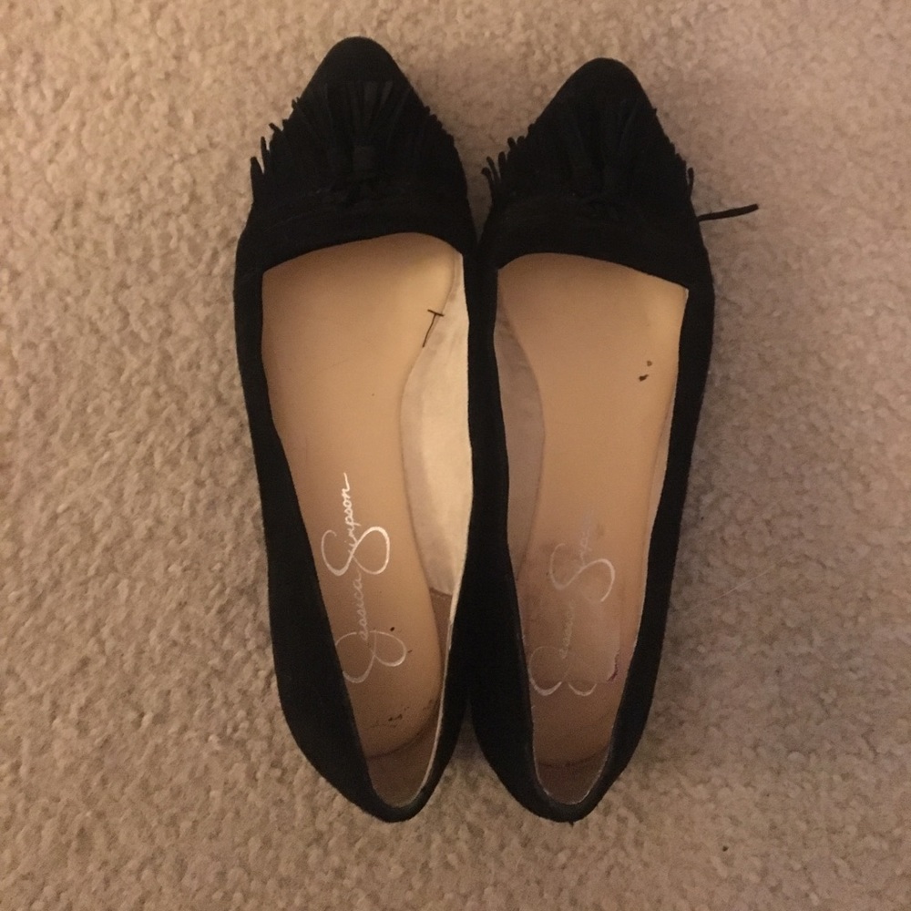 Jessica Simpson Suede tassel flats
