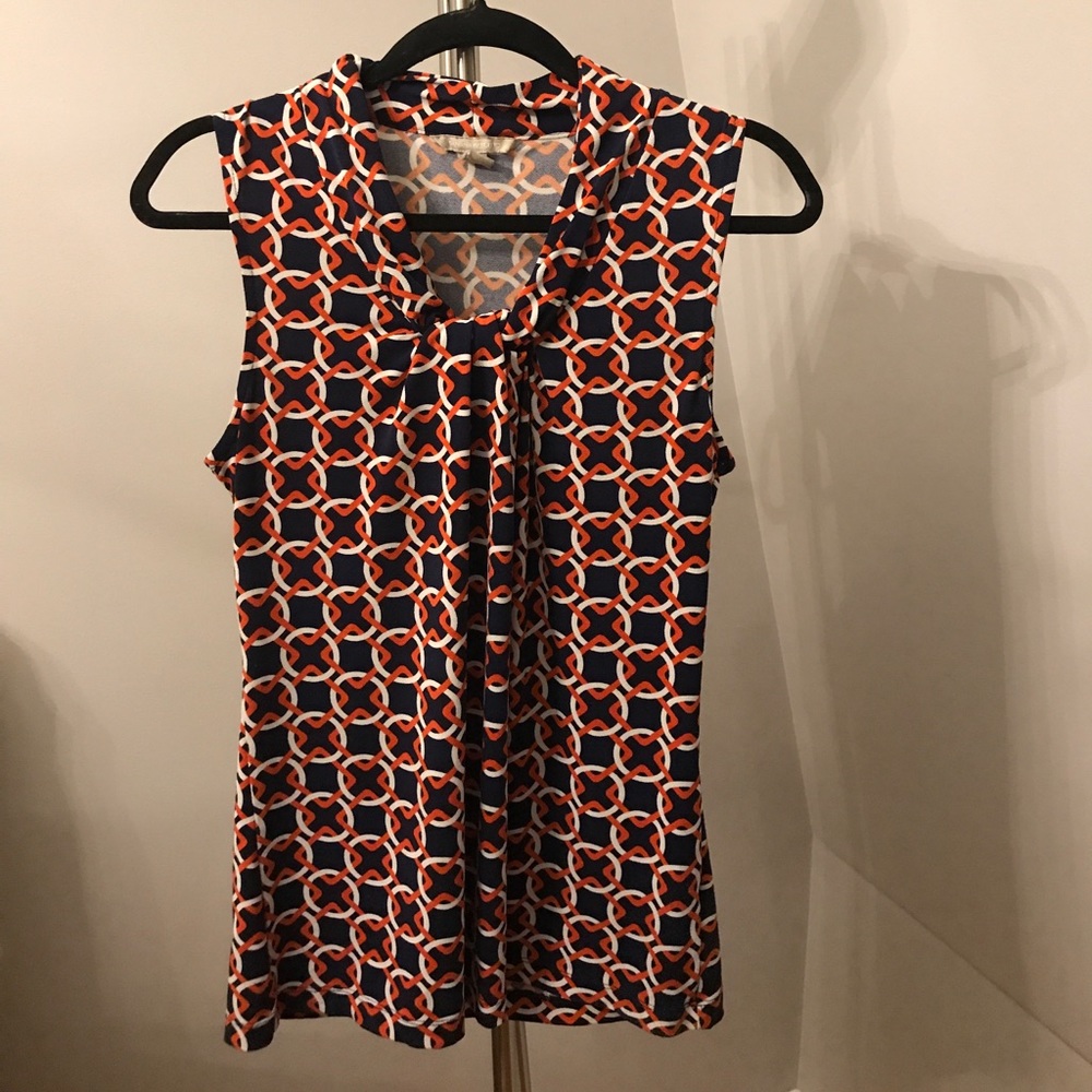 Geo Print Knot Detail Shell - image 1