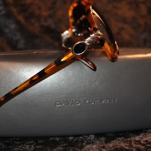 NEW DAVID YURMAN  HAVANA CABLE STONE SUNGLASSES