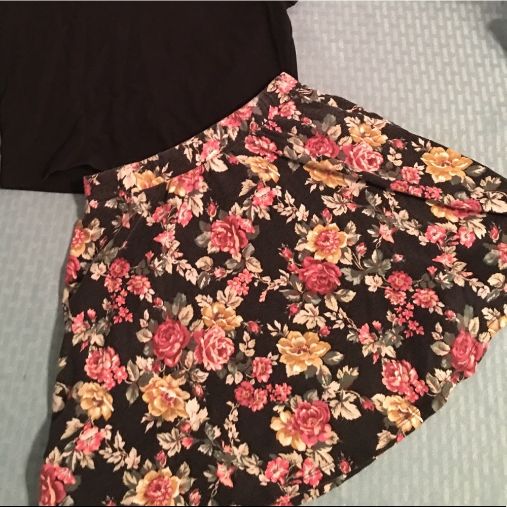 Floral Mini Skirt