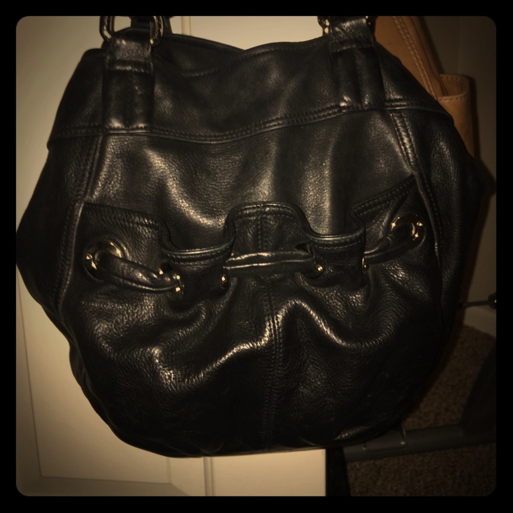 B.Makowsky Black Leather handbag