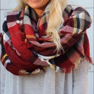 Plaid Blanket Scarf