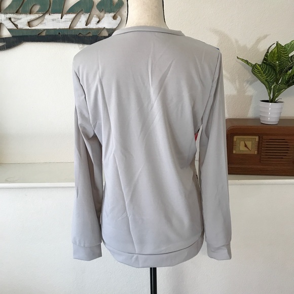 Tropical Paradise Gray Lightweight Sweatshirt New - Picture 3 of 4