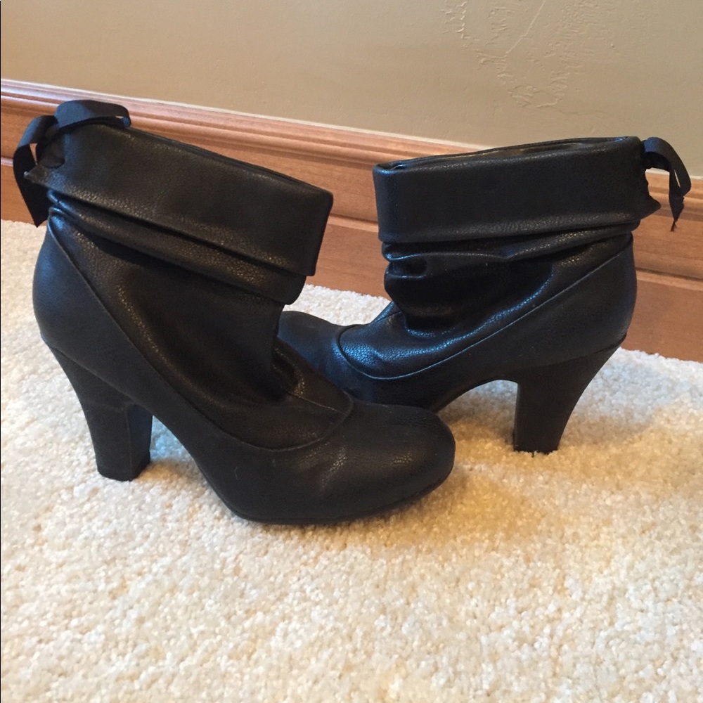 Ankle bootie heels