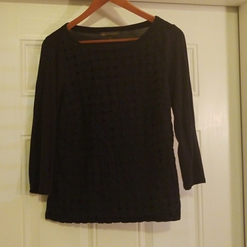 Blue Eyelet Top - Size M