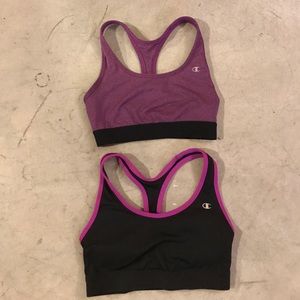 (2) champion sports bras.