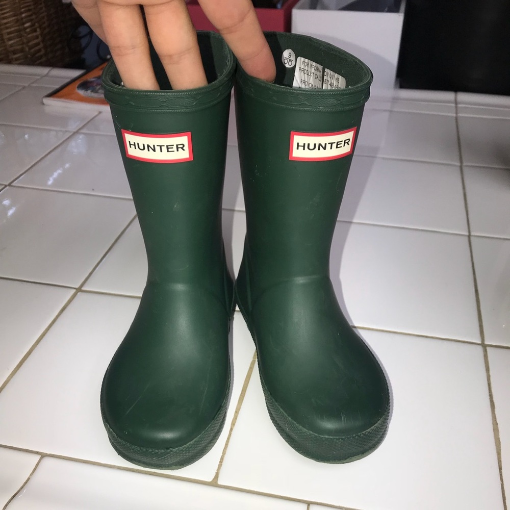 Hunter green Hunter rain boots