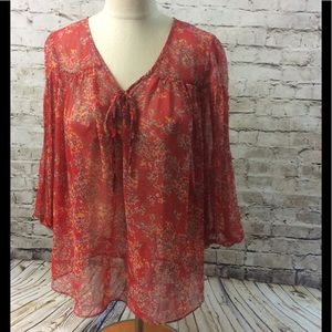 Pins & Needles UO Floral Peasant Top