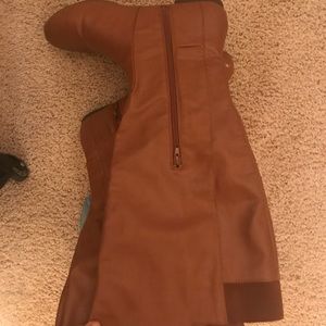 Wide Calf Brown Boots