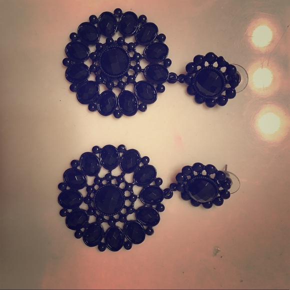 Charming Charlie Jewelry - Black crystaldangle earrings large