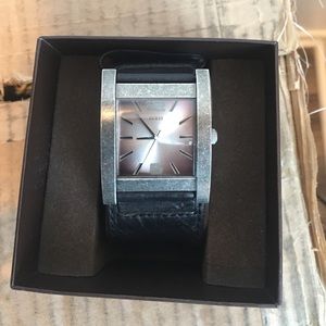 Guess leather band watch