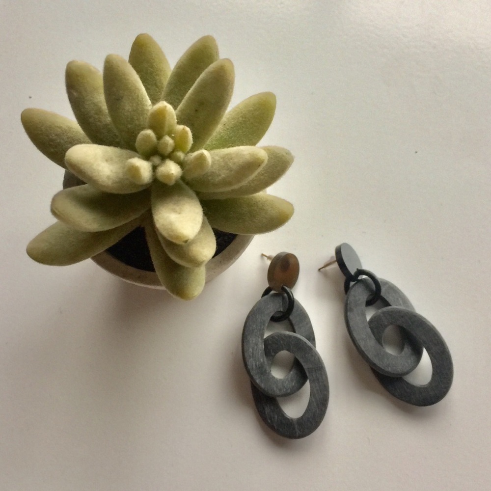 Handmade Real Natural Woods Earrings Hoops