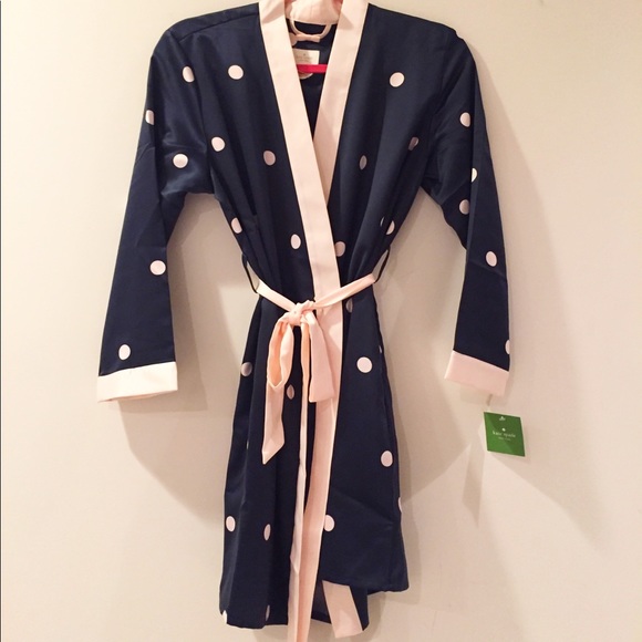 🌷Host Pick🌷Kate Spade Polka Dot Satin Robe - Picture 2 of 7