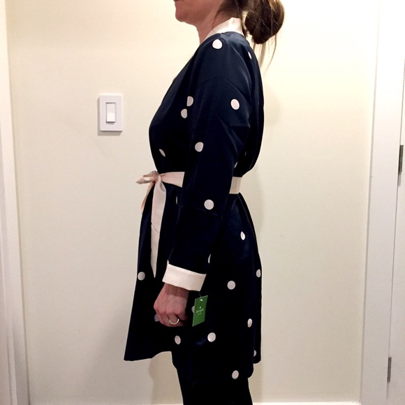 🌷Host Pick🌷Kate Spade Polka Dot Satin Robe - Picture 4 of 7
