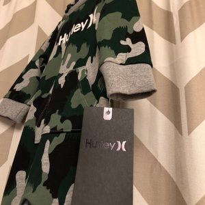 Camouflage camo one piece with pocket and hood