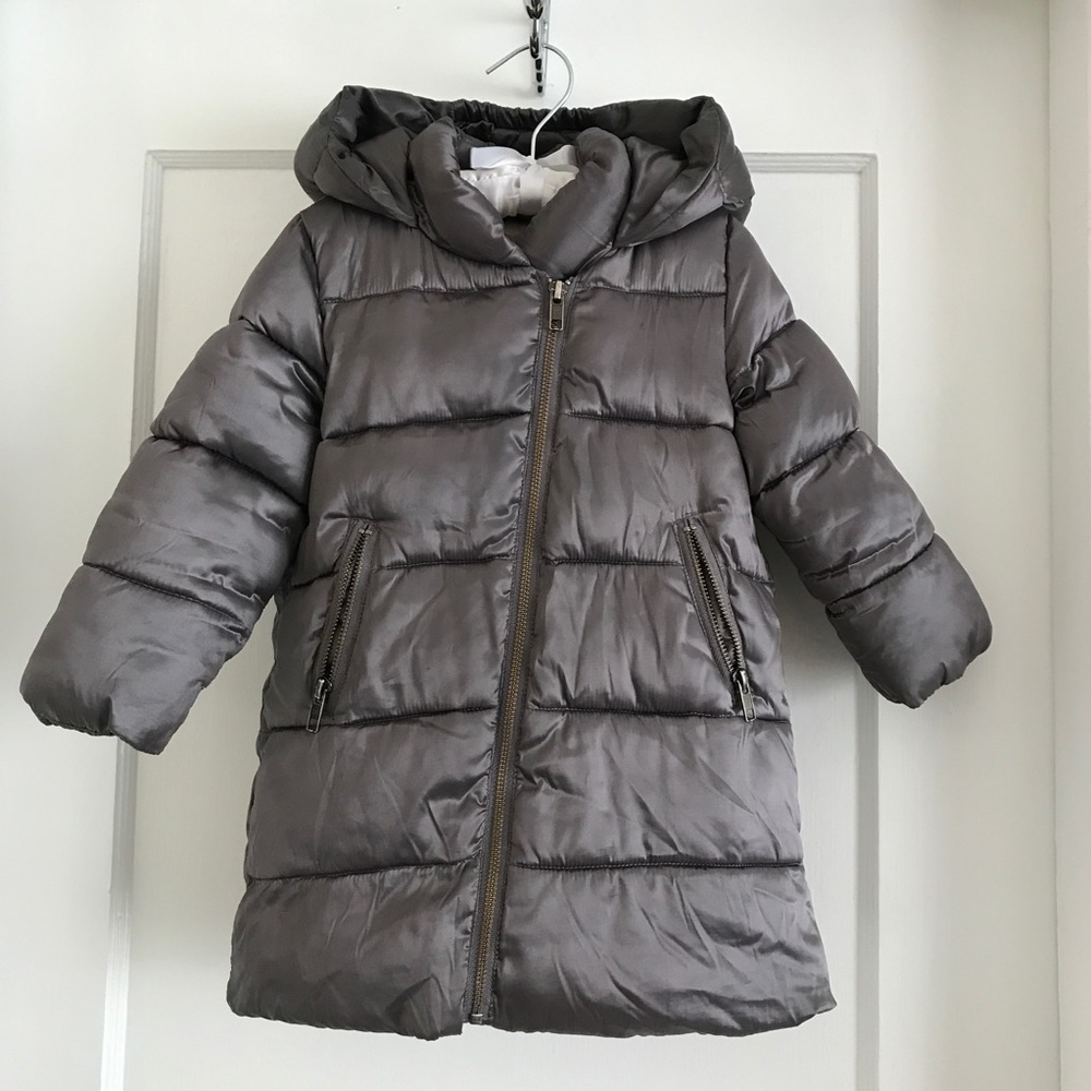 🌈Baby Gap Grey/Silver Quilted Toddler Jacket 3T