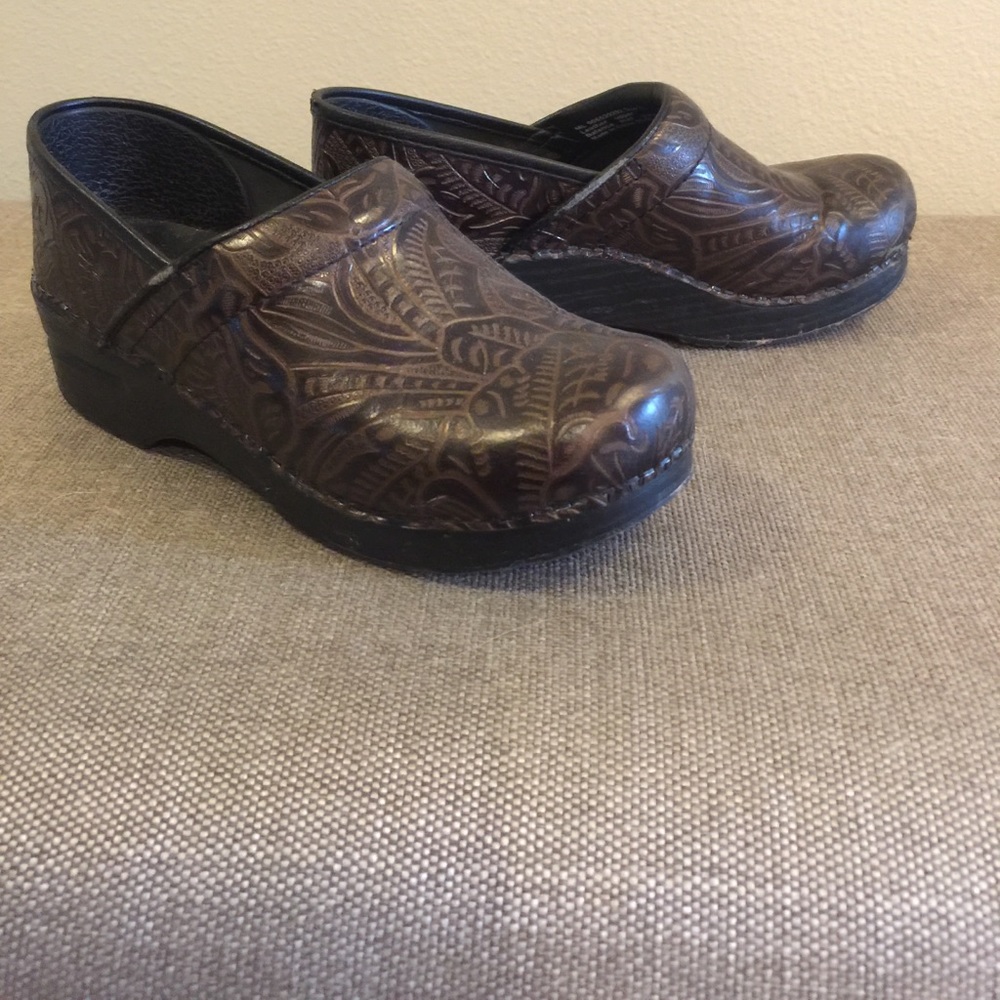 Dansko Brown tooled leather - professional