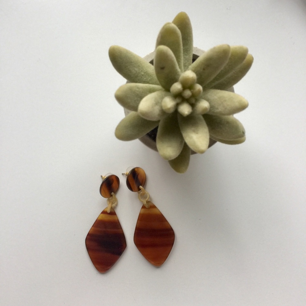 Handmade Real Natural Horn Earrings Dangle Women