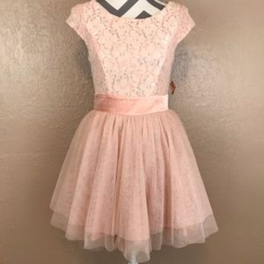 Peach formal dress