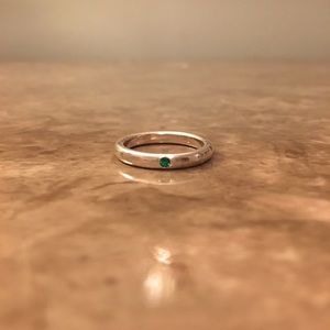Delicate Emerald & Silver Tiffany Band