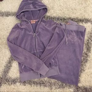 Purple Juicy Couture Velour Sweat Suit