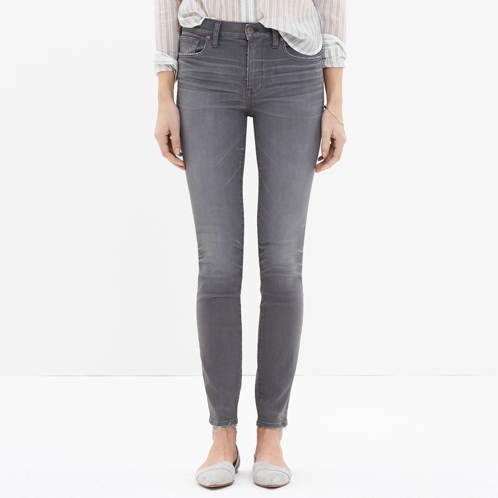 Madewell 9” high-rise skinny jeans in dusty wash