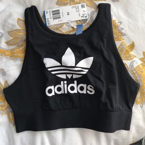Adidas trefoil bra top