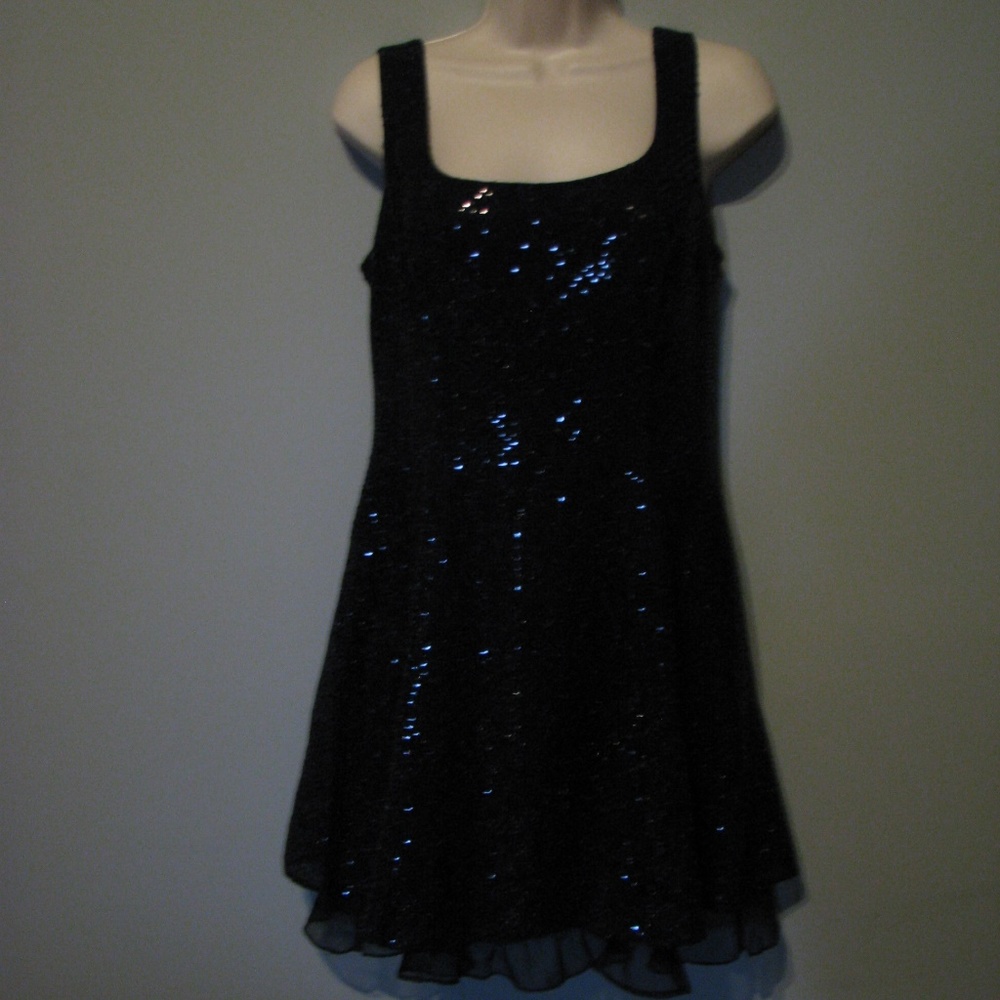 Steppin Out Black Sequin Dress