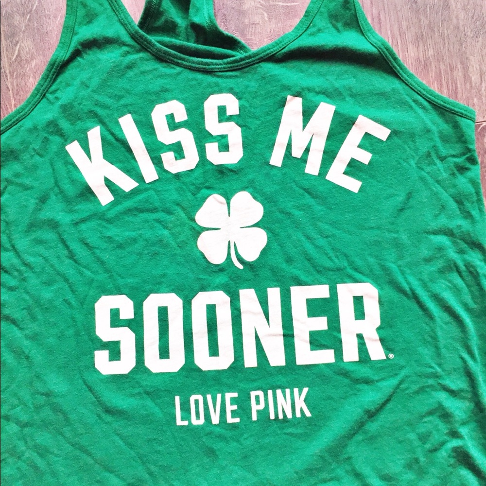Green Victoria’s Secret Pink Tank Top