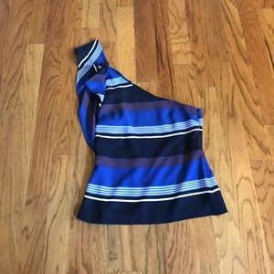 Banana Republic striped one shoulder top