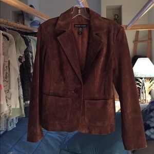 Brown Leather Suede Jacket