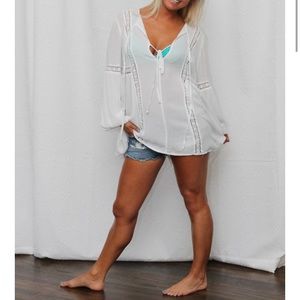 Breezy White Bell Blouse