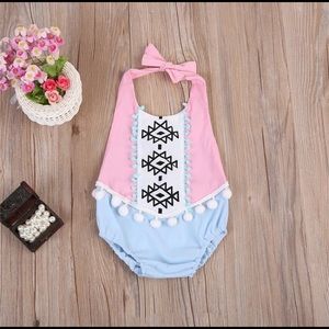 Pom Pom baby onesie