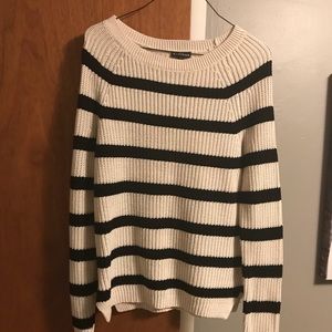 Black and white striped Express sweater