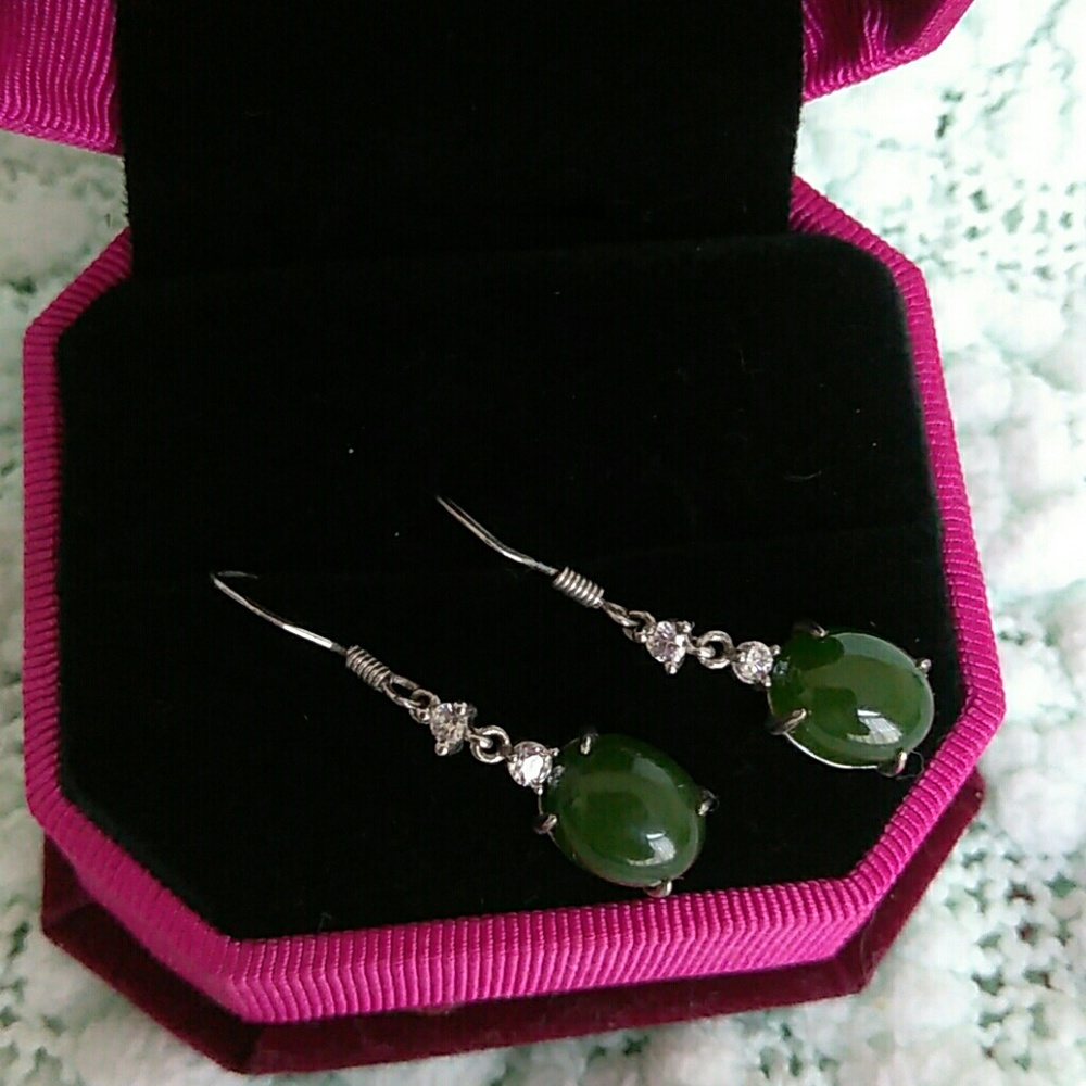 Hetian Nephrite Jade earrings - one pair